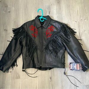 Insterstate Leather Jacket with a Rose